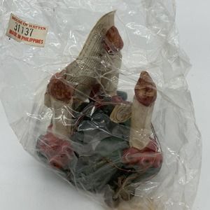 Vintage House of Hatten Candle Wreath Christmas Ornament Sealed Package